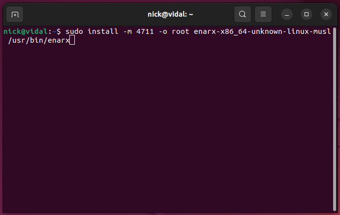 linux install enarx